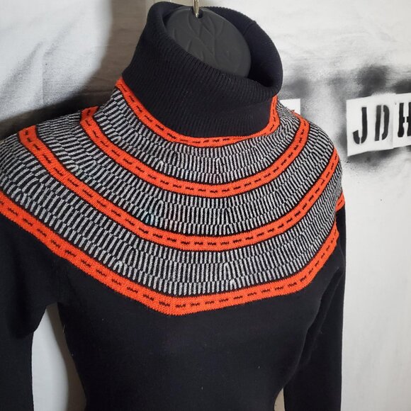 Karen Millen England Stretch Knit Turtleneck Sweater Sz Small Women's - Picture 2 of 16